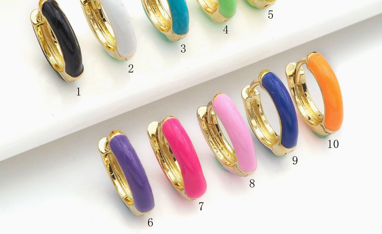 Huggie Hoops in Purple