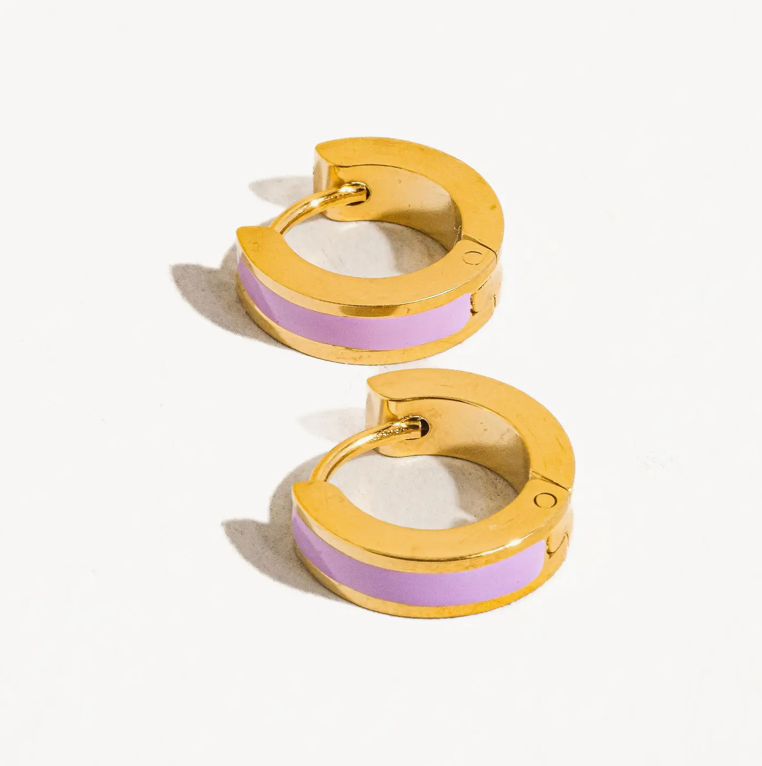 18K Huggie Hoop